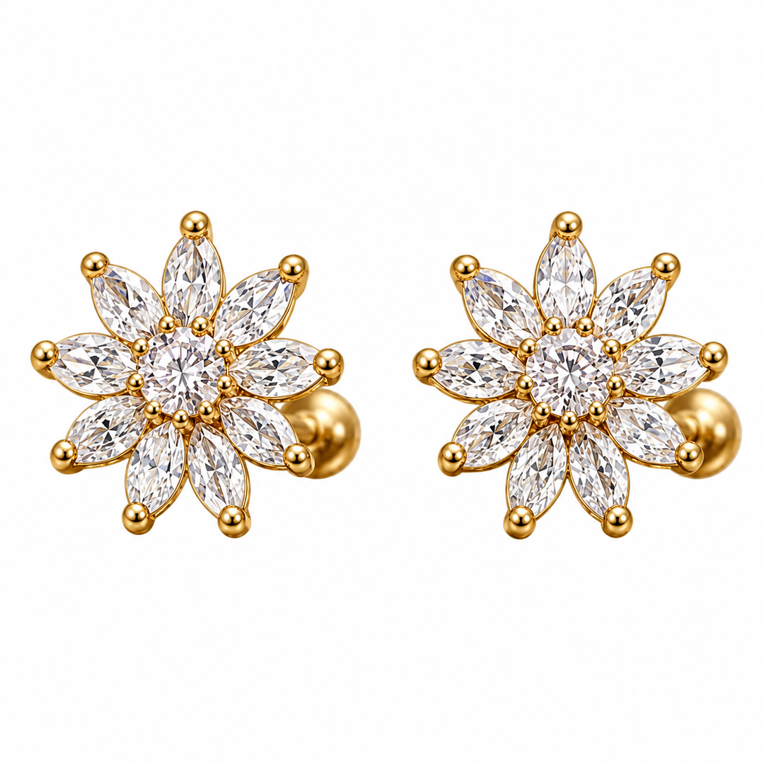 New Flat Back Screw Earrings
