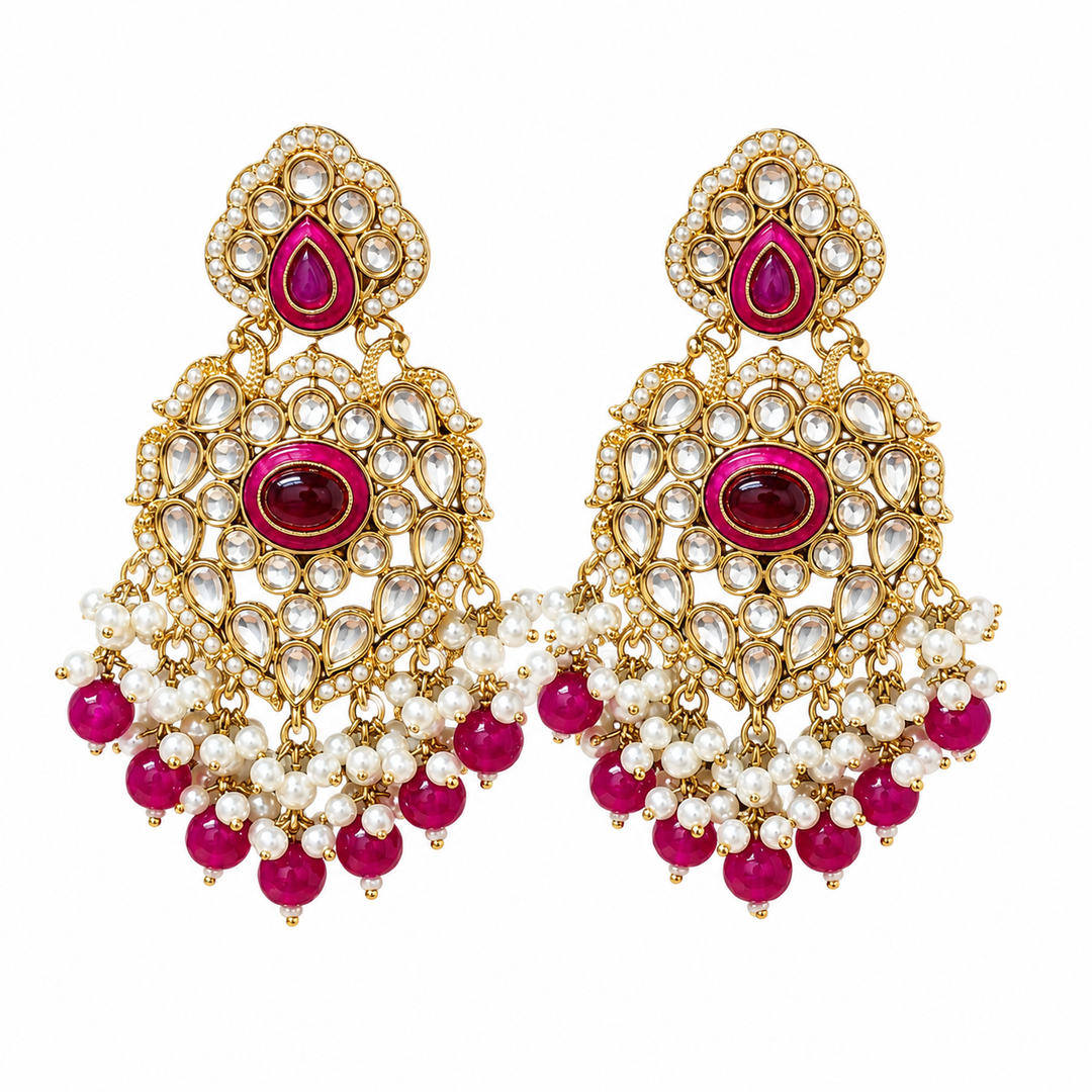 Ruby Traditional Earrings