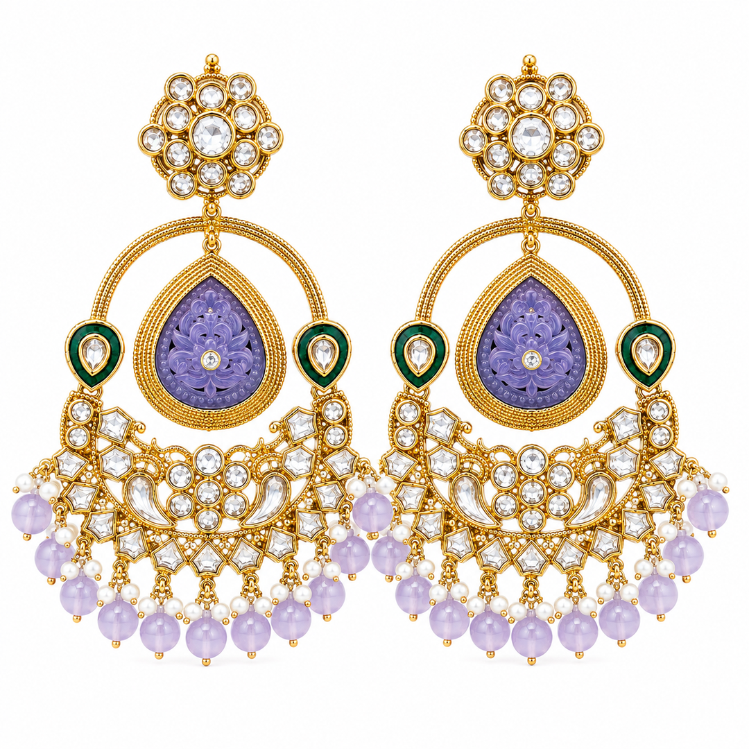 Purple Traditional Earrings