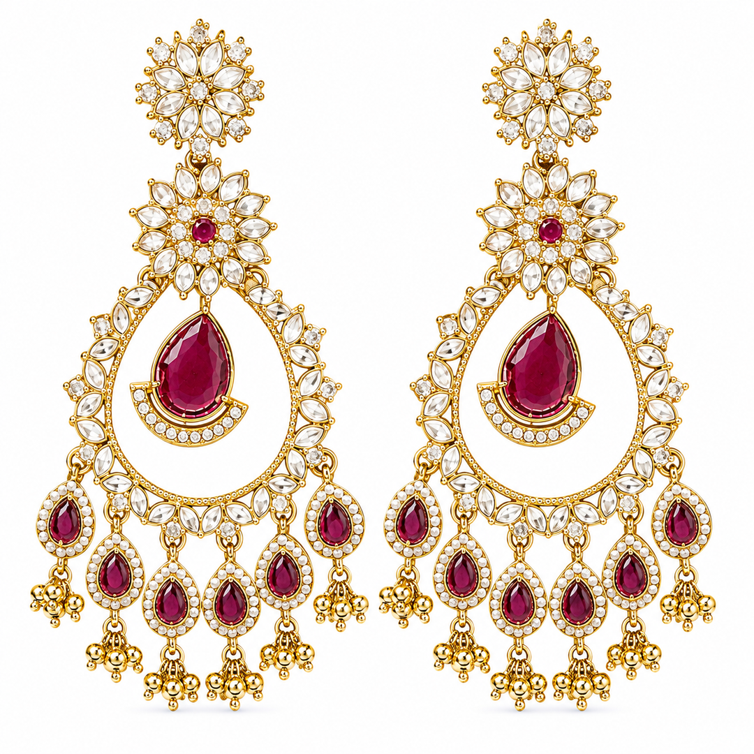 Wine Traditional Earrings
