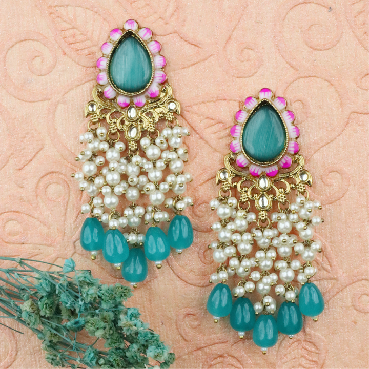 Long Brass Earring P4205