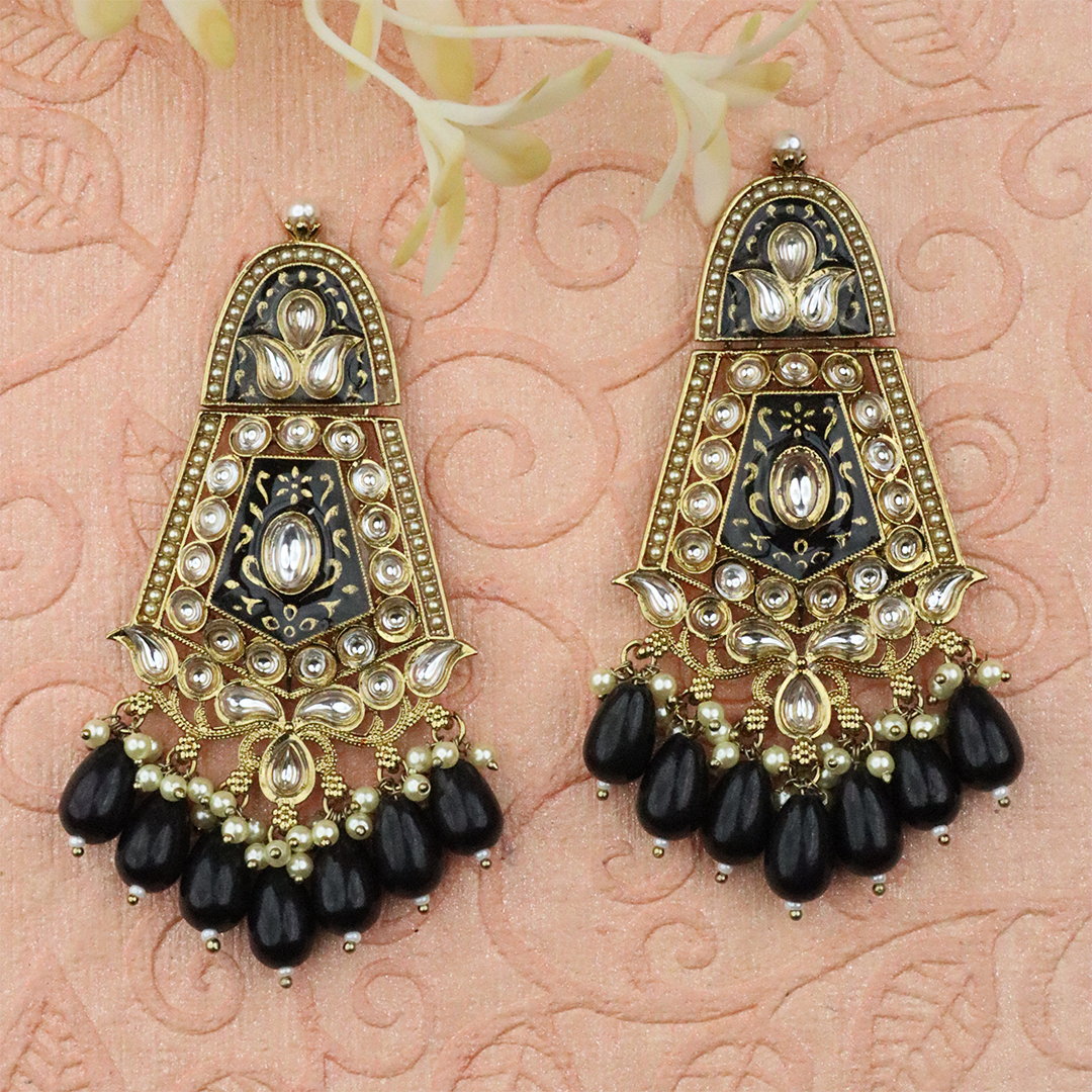 Long Brass Earring P4407