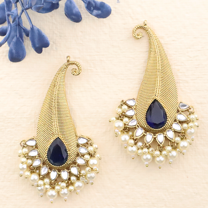 Long Brass Earring P4304