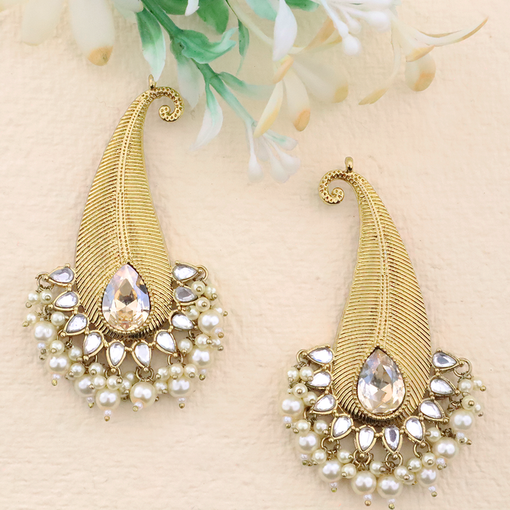 Long Brass Earring P4304