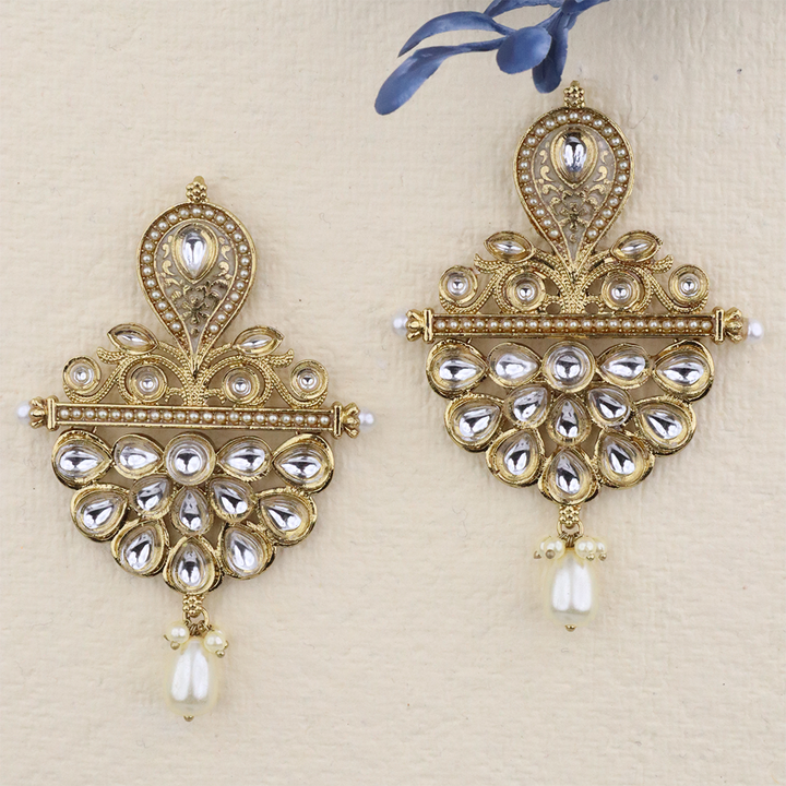 Long Brass Earring P4379