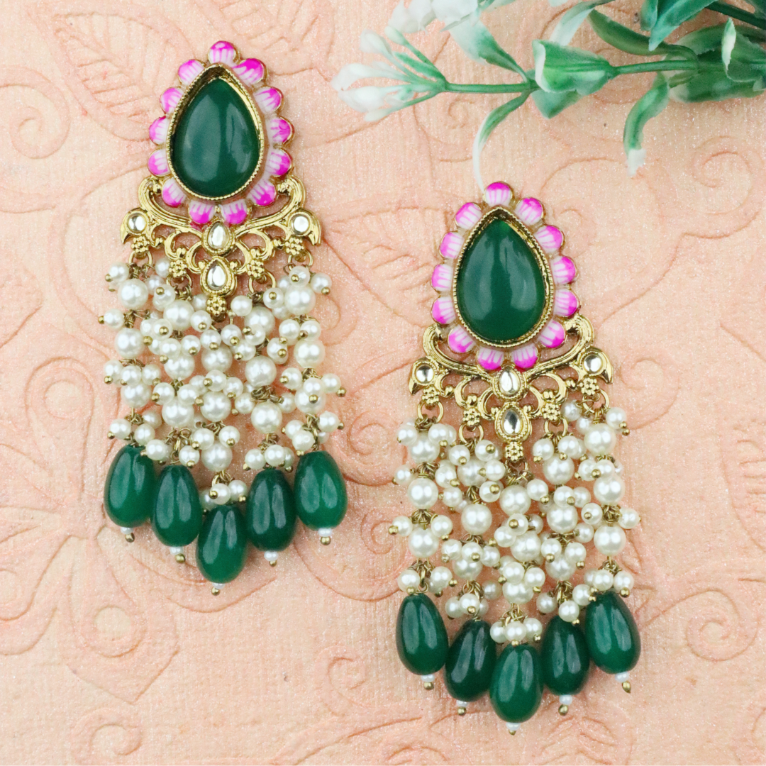 Long Brass Earring P4205