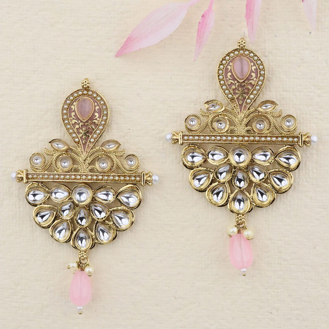 Long Brass Earring P4379