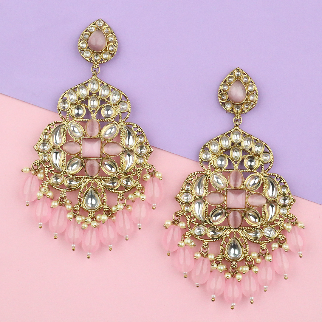 Long Brass Earring P4348