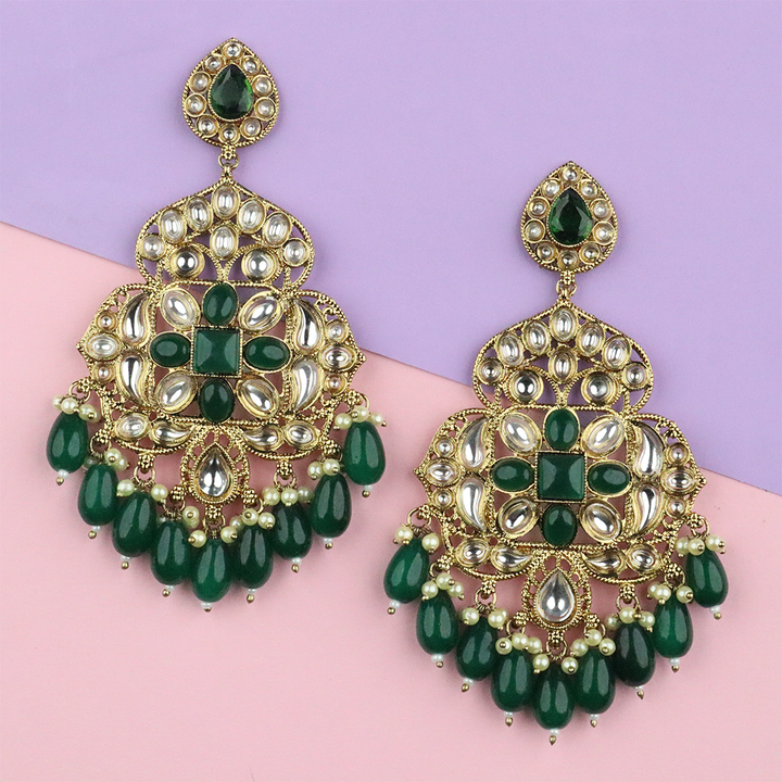 Long Brass Earring P4348