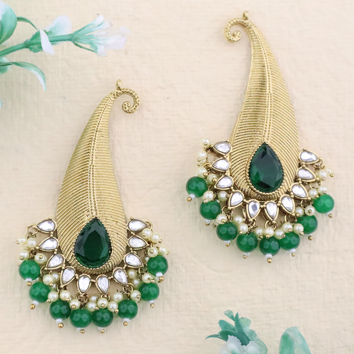 Long Brass Earring P4304