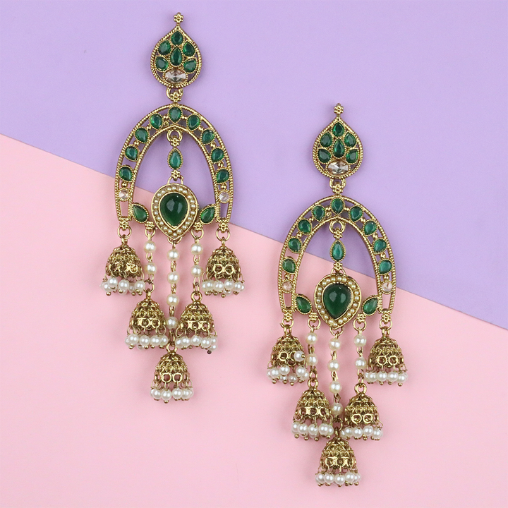 Long Brass Earring P4273