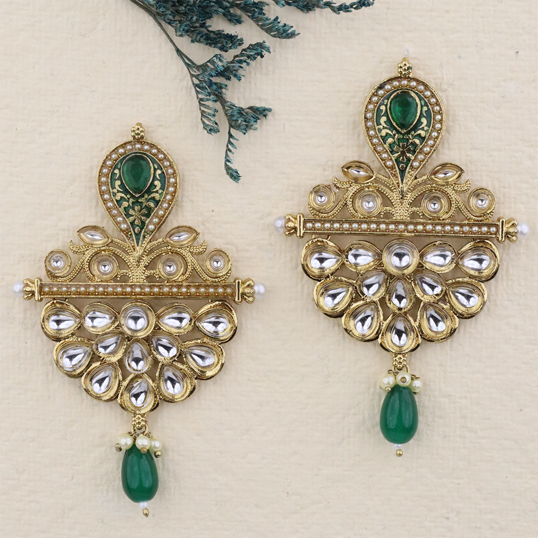 Long Brass Earring P4379