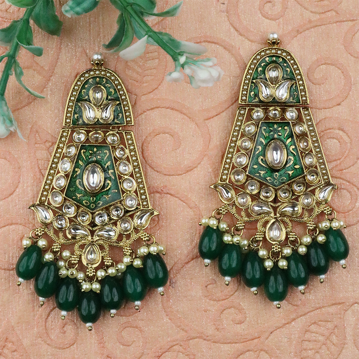 Long Brass Earring P4407