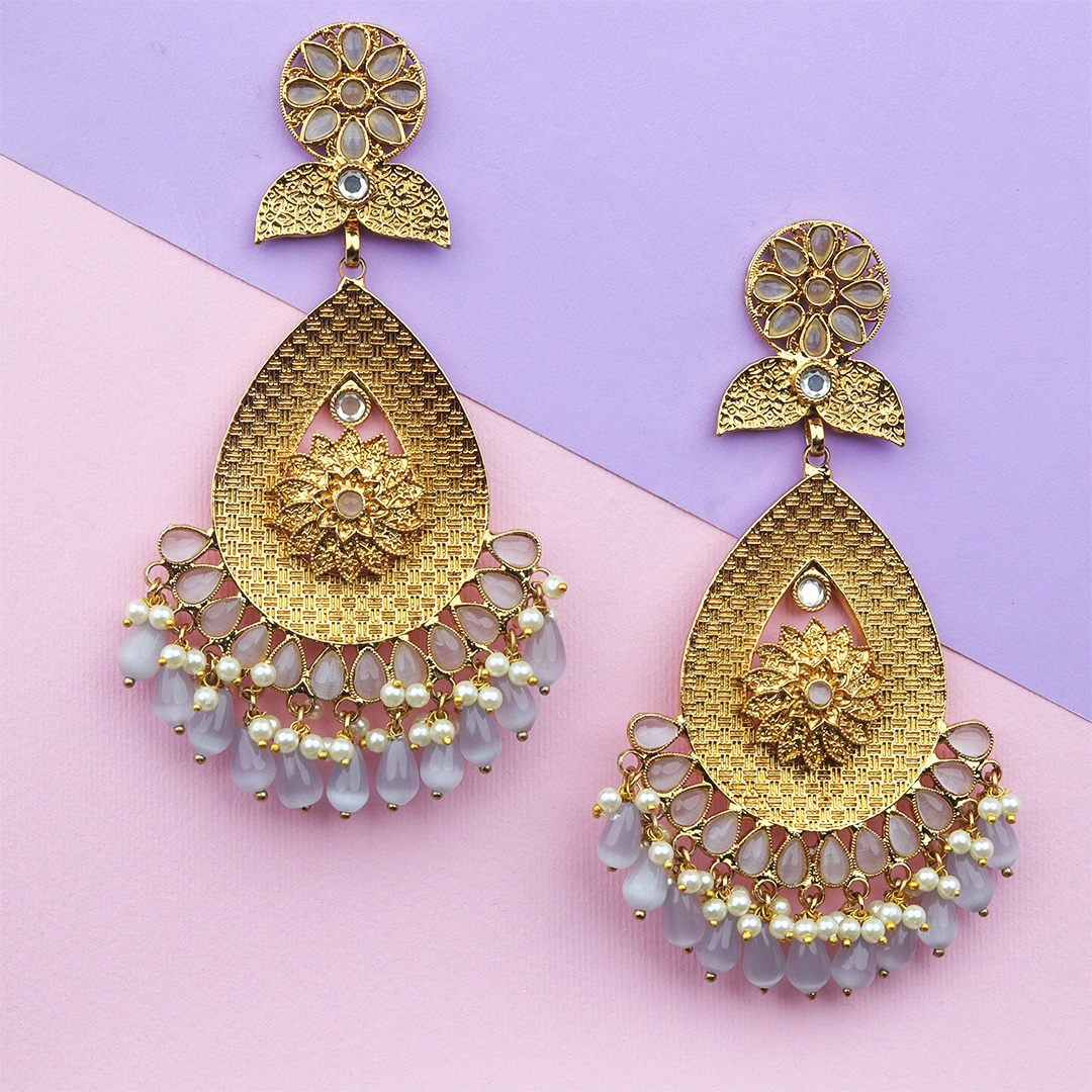 Long Brass Earring P1100