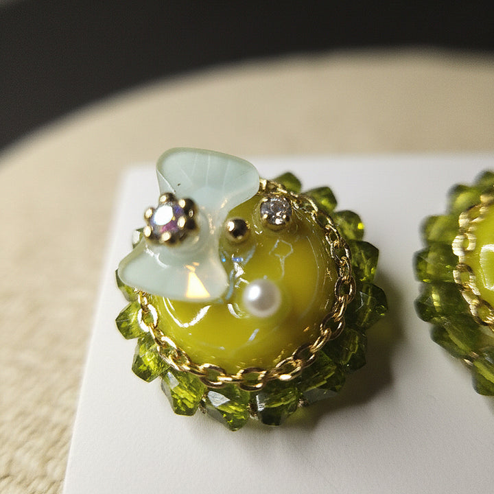Lime Crystal Earrings