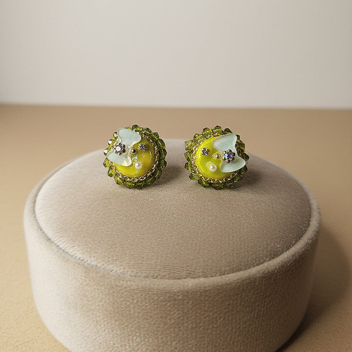 Lime Crystal Earrings