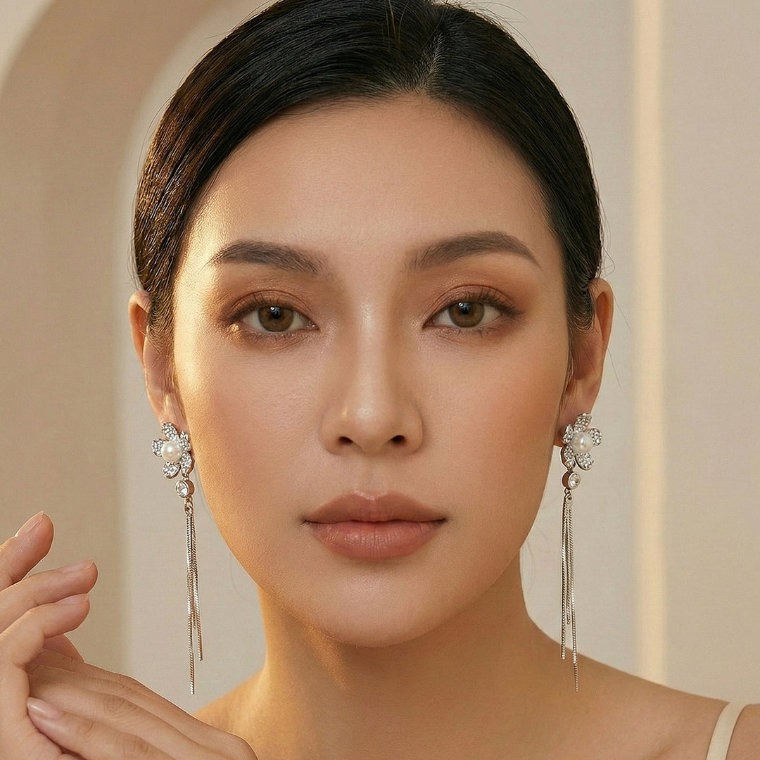 Pearl Flower  Earrings