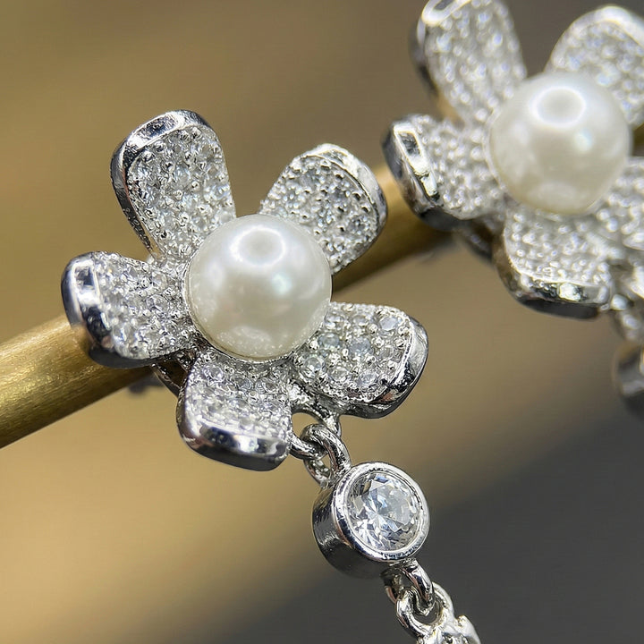 Pearl Flower  Earrings