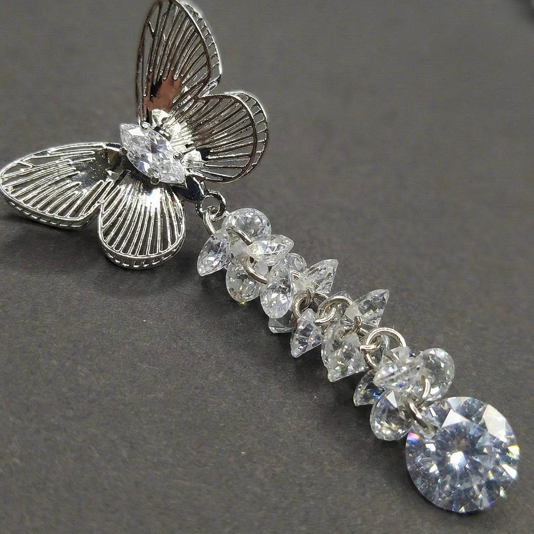 Butterfly Crystal Drop Earrings