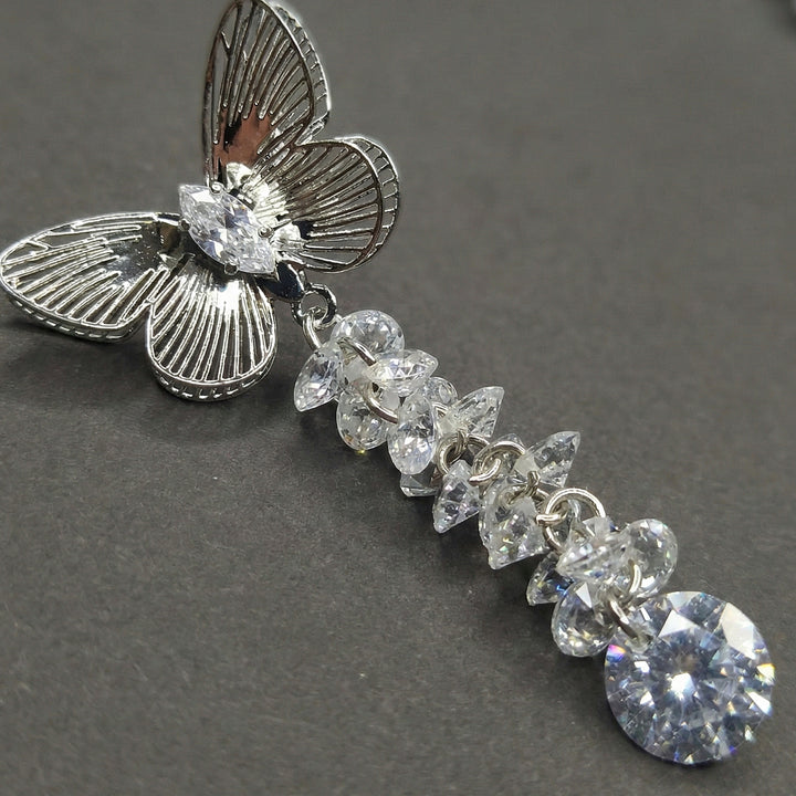 Butterfly Crystal Drop Earrings