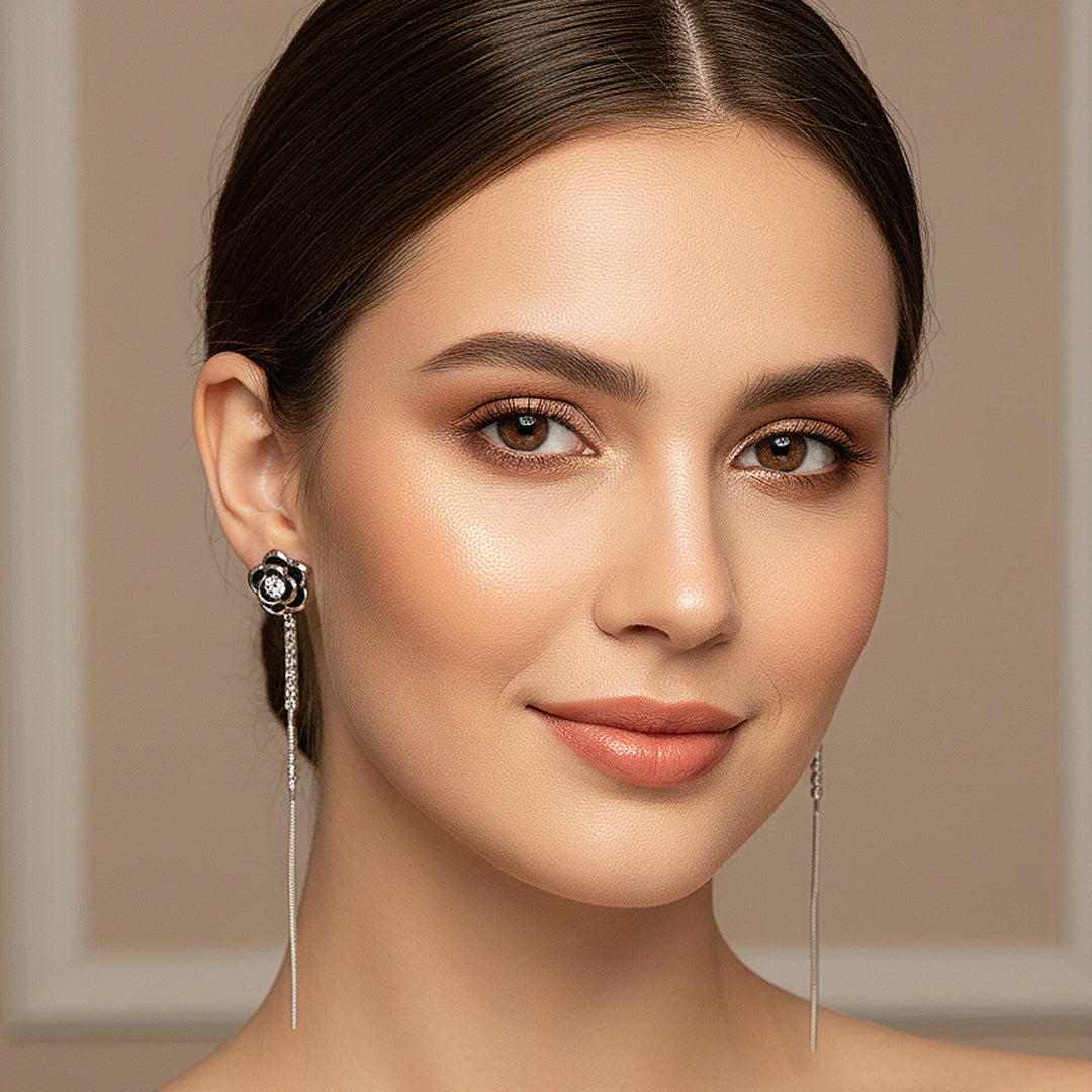 Flower Threader Earring