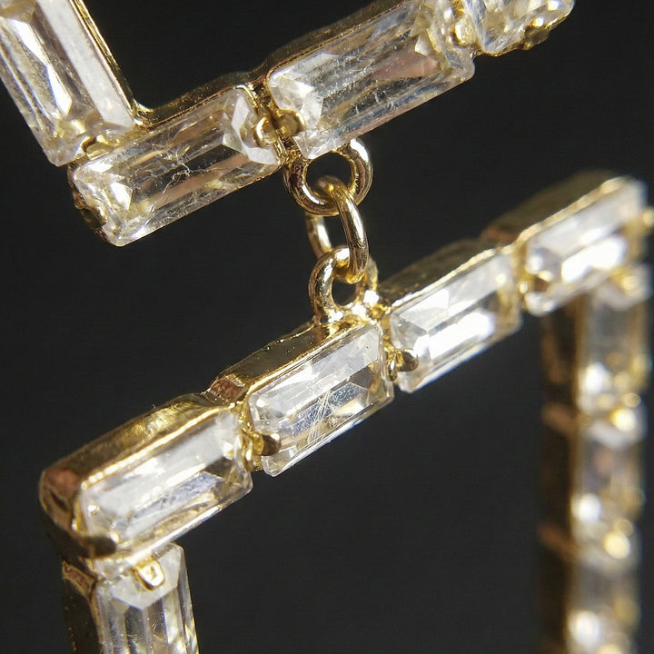 Crystal Square Frame Earrings