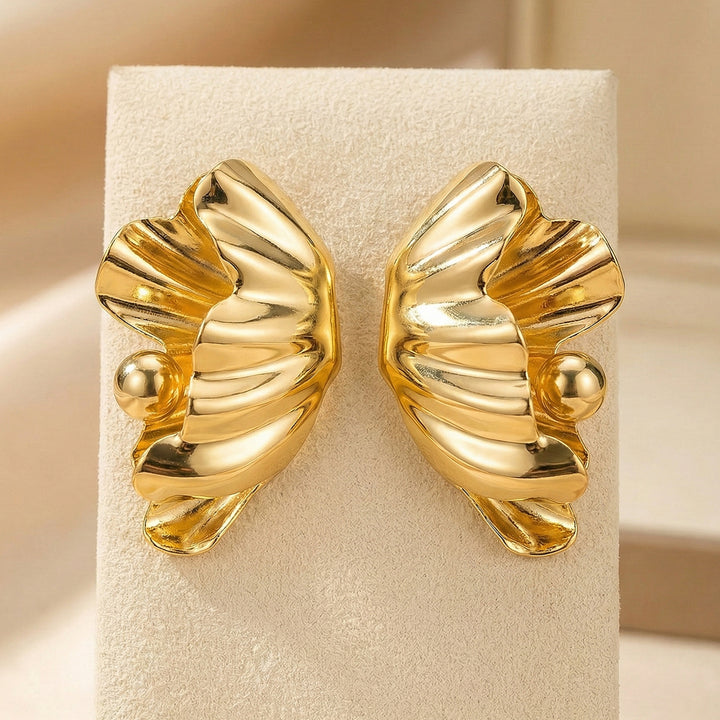 Gold Shell Earrings