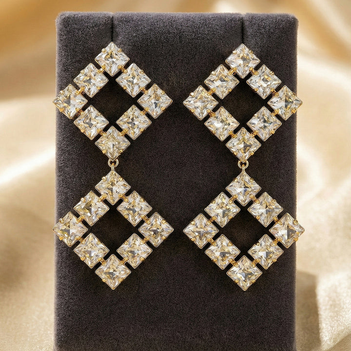 Square Crystal Earrings