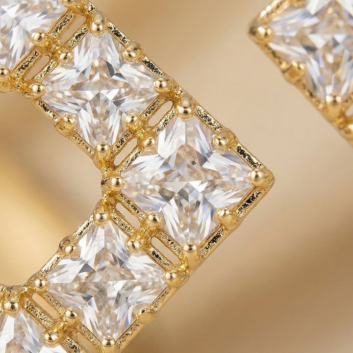 Square Crystal Earrings