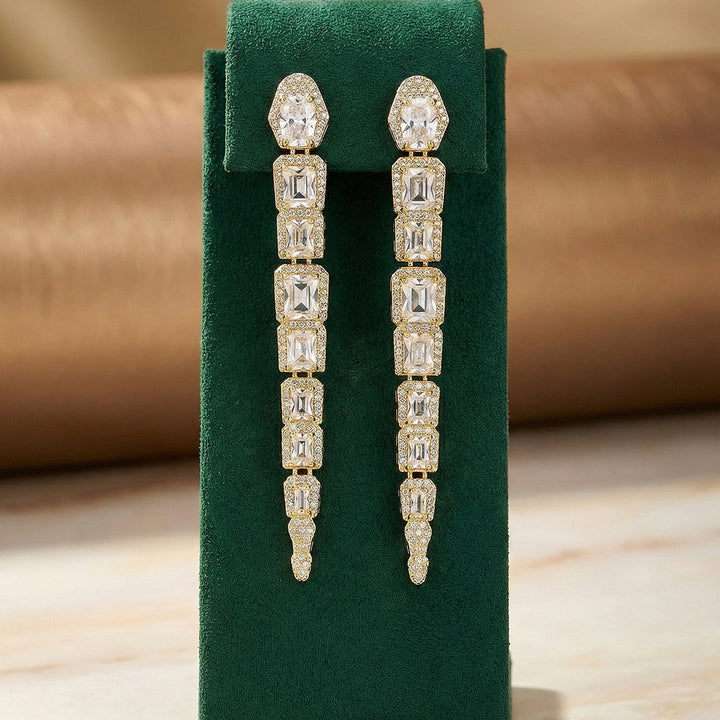 Luxury Crystal Long Drop Earrings