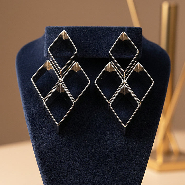 Geometric Square Drop Earrings