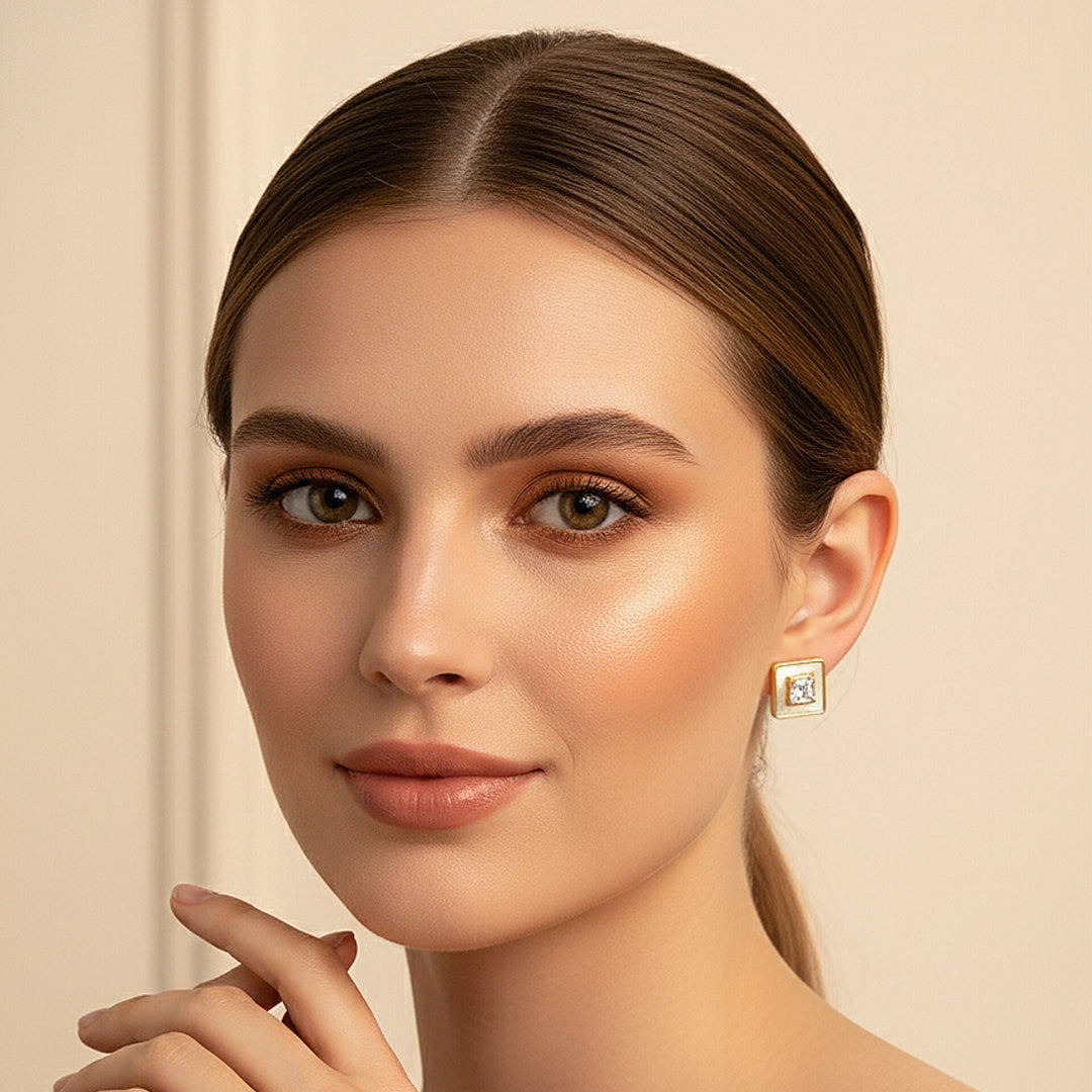 Square Crystal Earrings