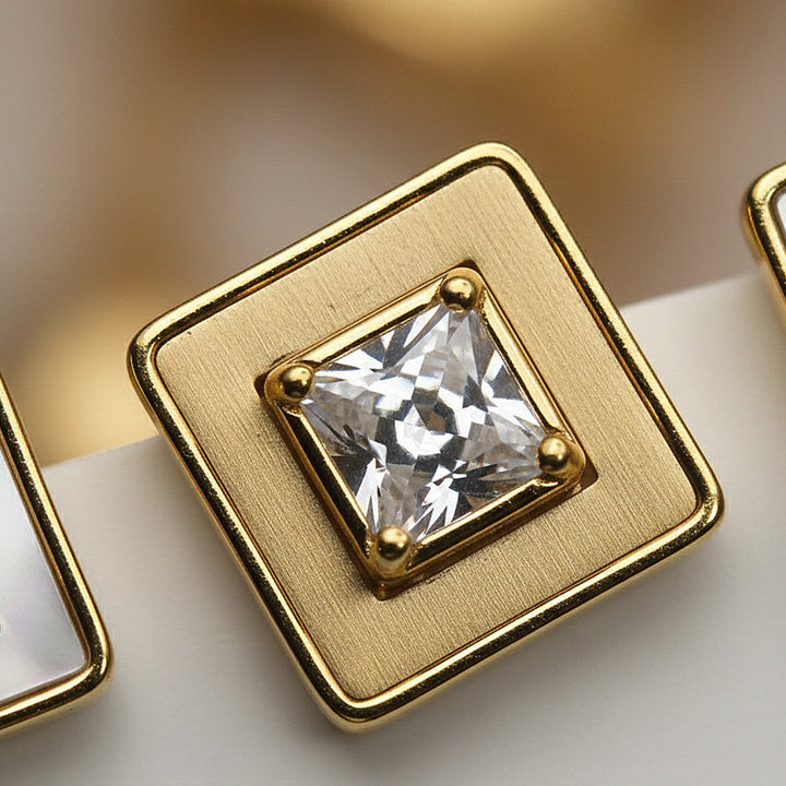 Square Crystal Earrings