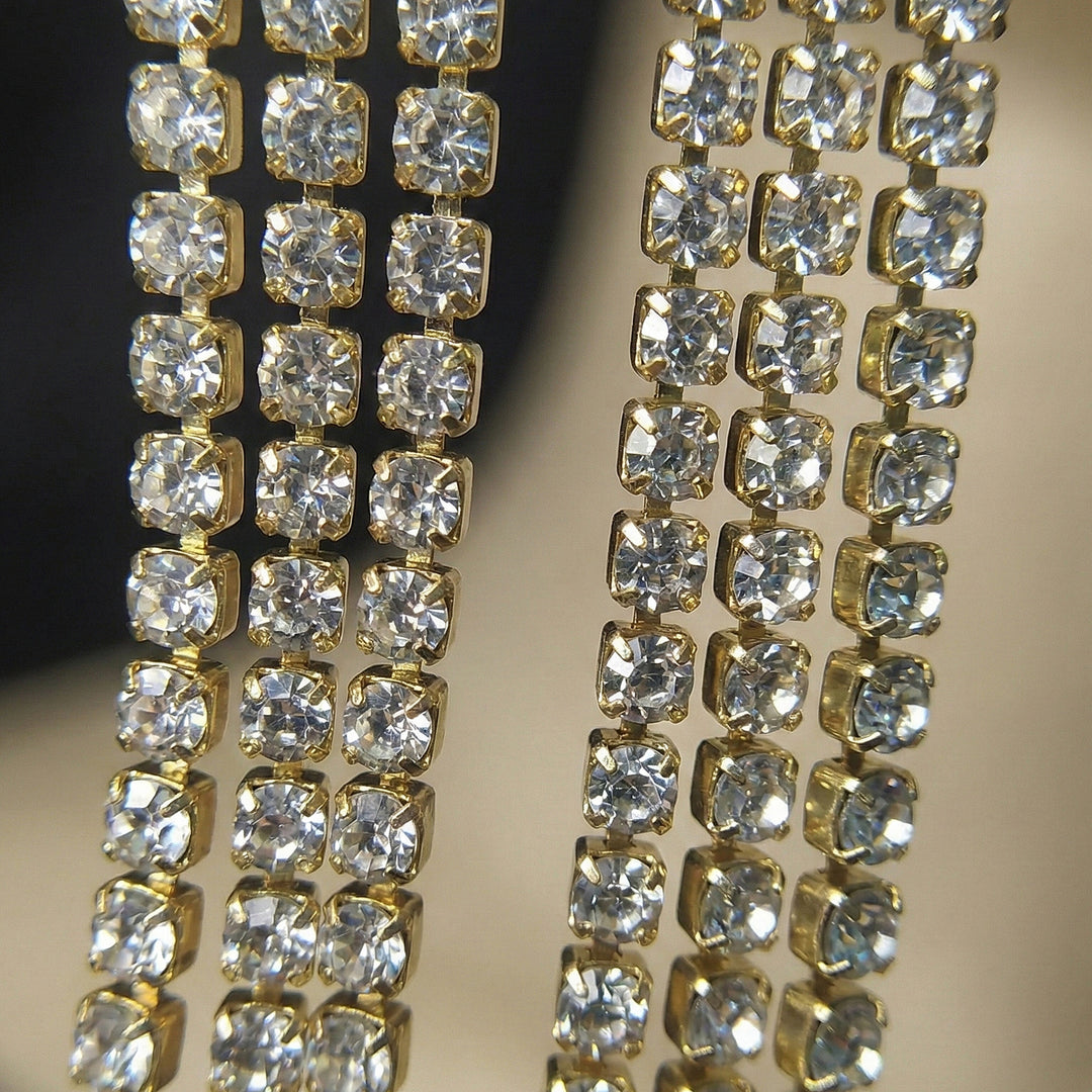 Glam Crystal Long  Earrings