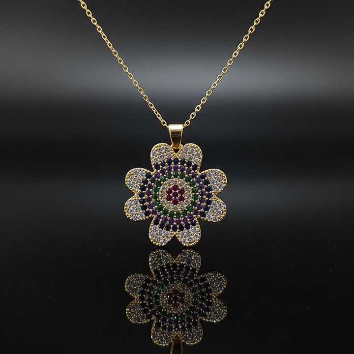 Multicolor Flower Chain Pendant