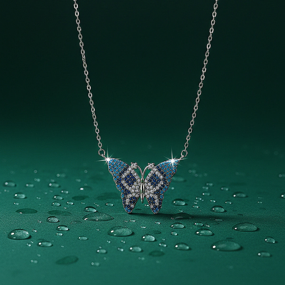 Blue Butterfly Chain Pendant