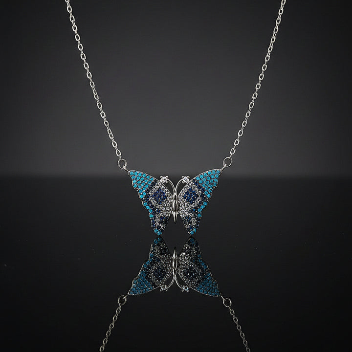 Blue Butterfly Chain Pendant
