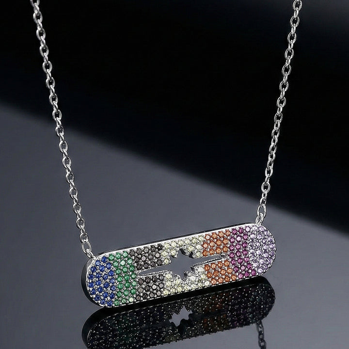 Multicolor Bar Chain Pendant