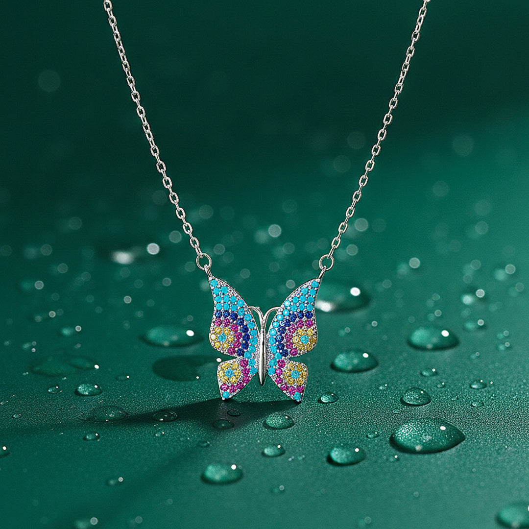 Multicolor Butterfly Chain Pendant