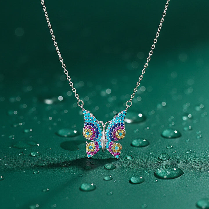 Multicolor Butterfly Chain Pendant