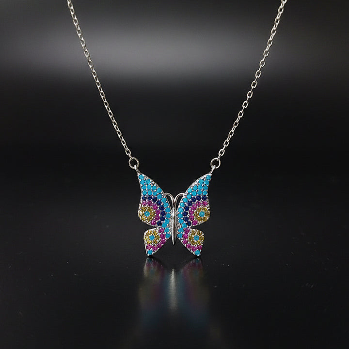 Multicolor Butterfly Chain Pendant