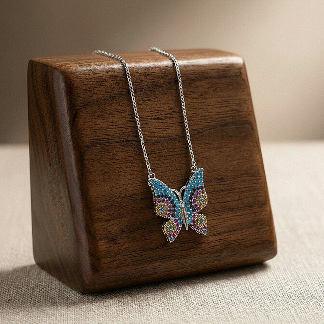 Multicolor Butterfly Chain Pendant