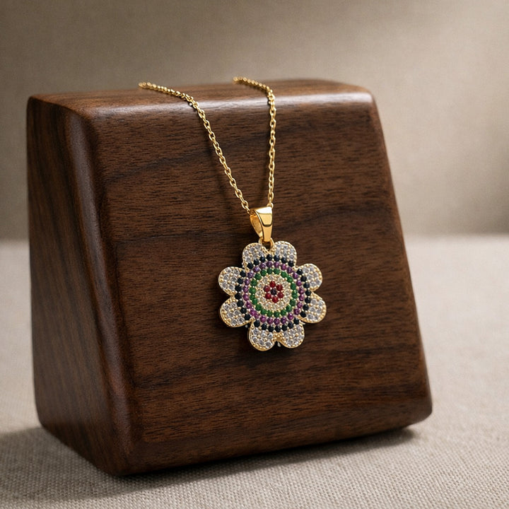 Multicolor Flower Chain Pendant