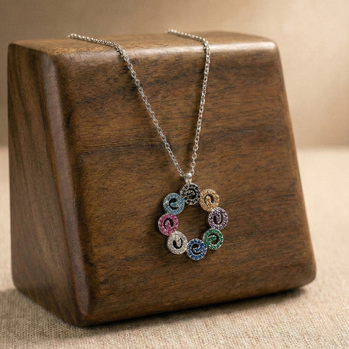 Multicolor Circle Chain Pendant