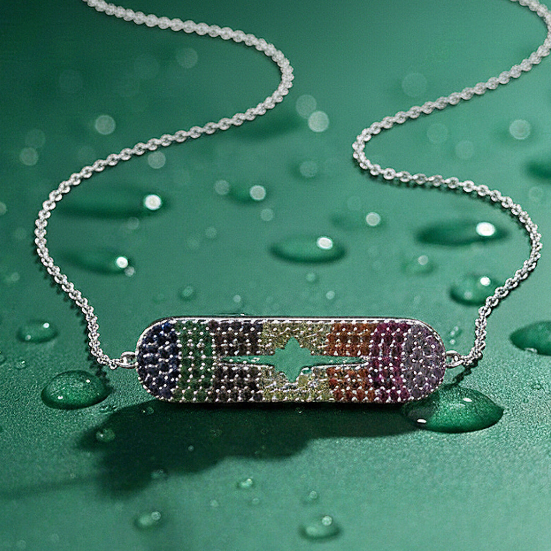 Multicolor Bar Chain Pendant