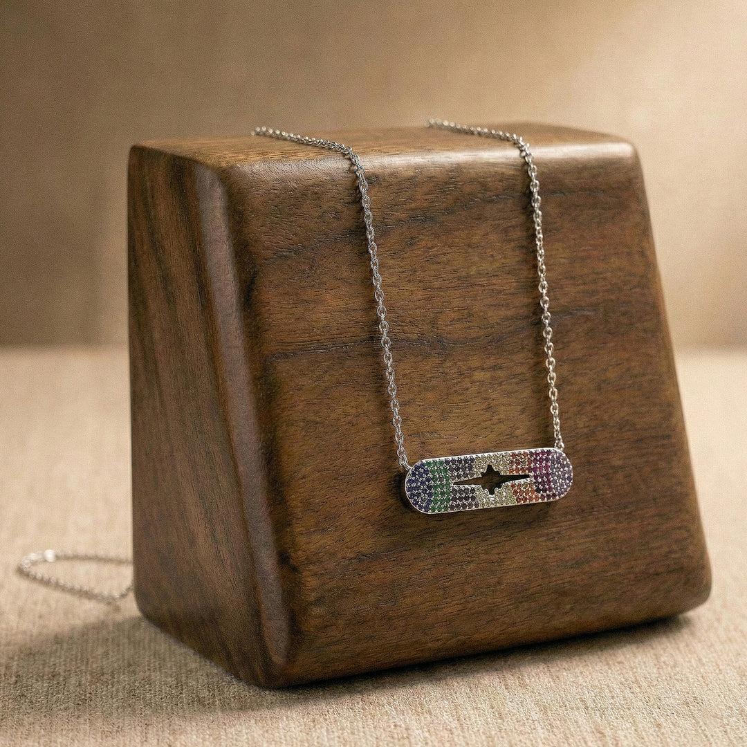 Multicolor Bar Chain Pendant