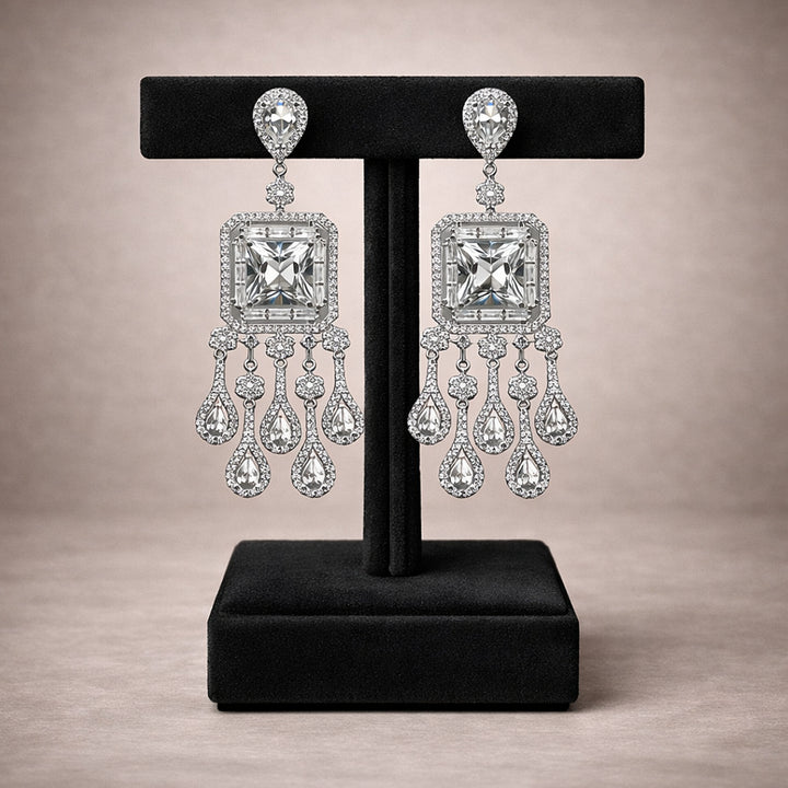 Silver Square  Earrings