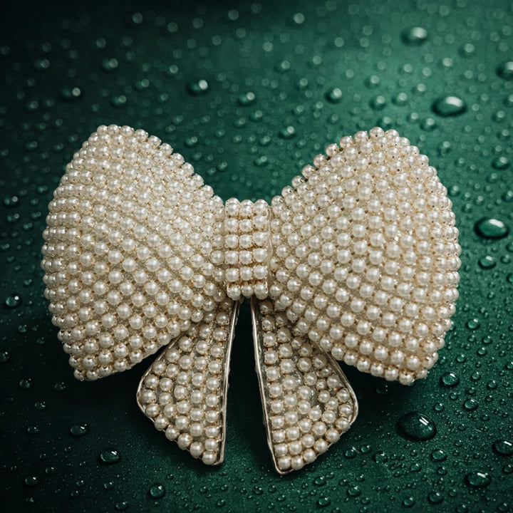 Pearl Bridal Hair Bow