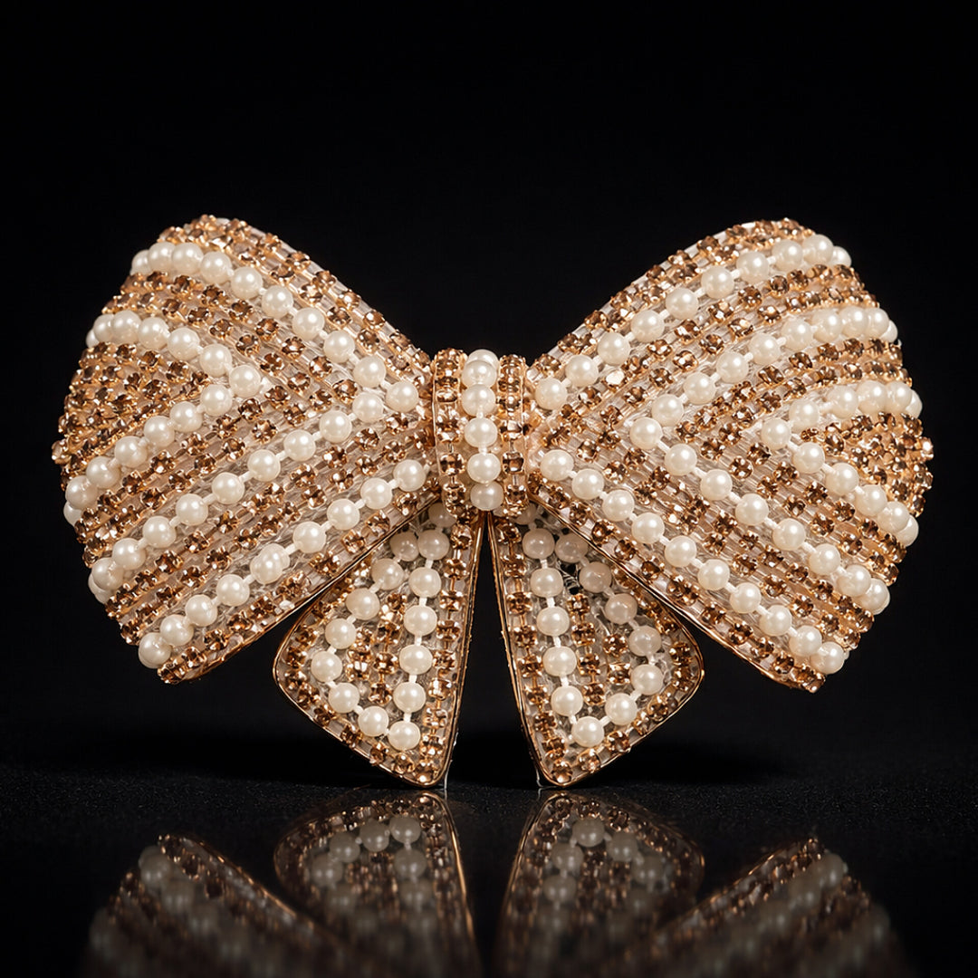 Pearl & Crystal Luxury Hair Bow