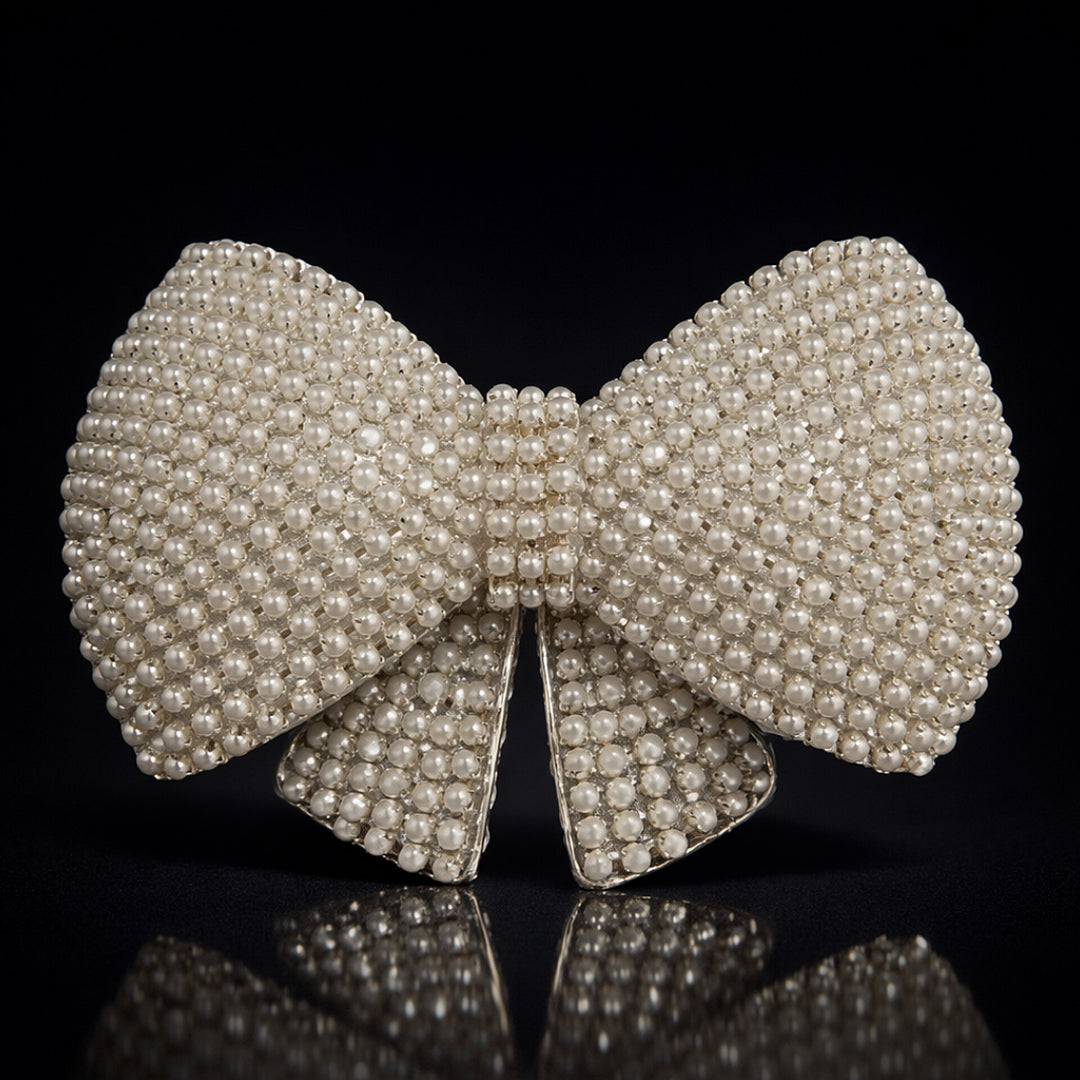 Pearl Bridal Hair Bow